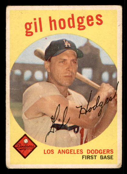 1959 Topps Baseball #270 Gil Hodges Dodgers Good ink back 548835