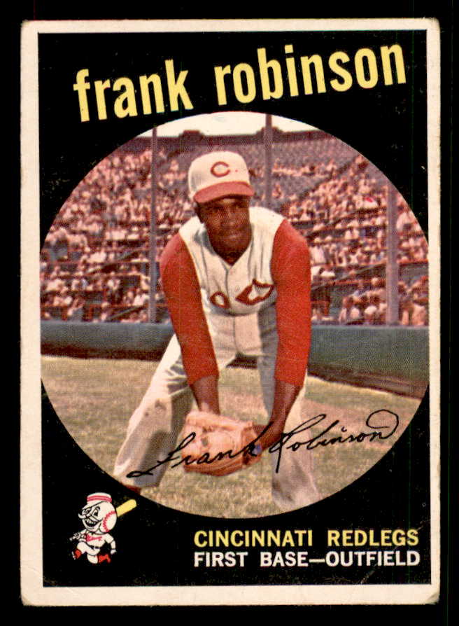 1959 Topps Baseball #435 Frank Robinson Reds Good ink back 548840