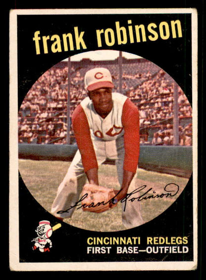 1959 Topps Baseball #435 Frank Robinson Reds Good ink back 548840