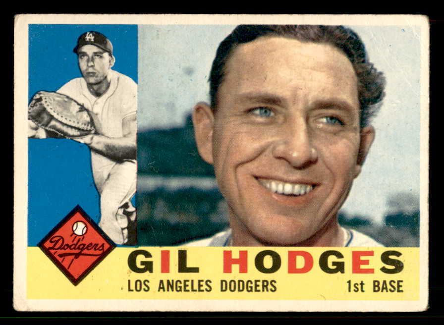 1960 Topps Baseball #295 Gil Hodges Dodgers Good ink back 548846