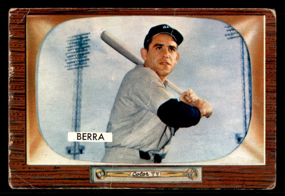 1955 Bowman Baseball #168 Yogi Berra Yankees Good ink back 548869