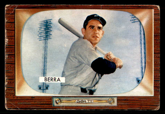 1955 Bowman Baseball #168 Yogi Berra Yankees Good ink back 548869