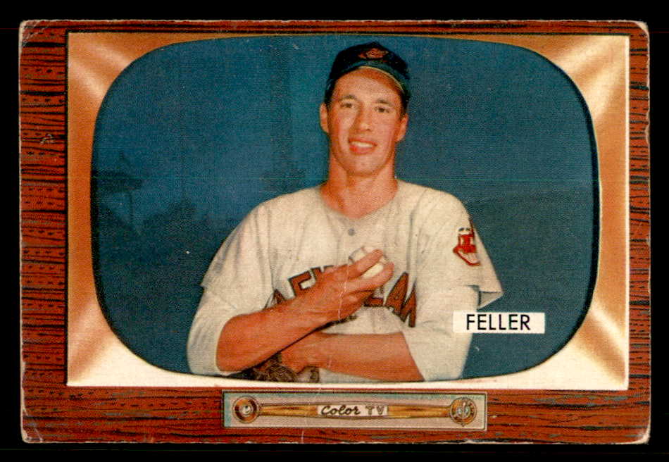 1955 Bowman Baseball #134 Bob Feller Indians GD-VG 548872