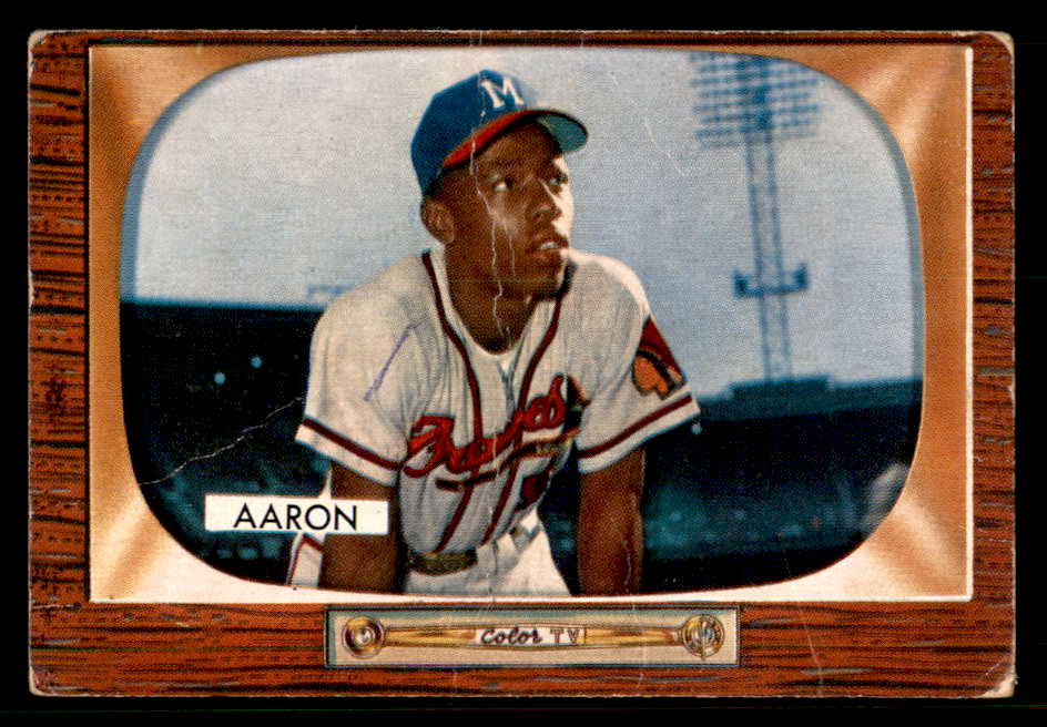 1955 Bowman Baseball #179 Hank Aaron Braves GD-VG 548875