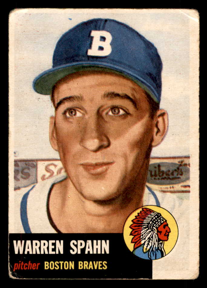 1953 Topps Baseball #147 Warren Spahn Braves GD-VG 548885