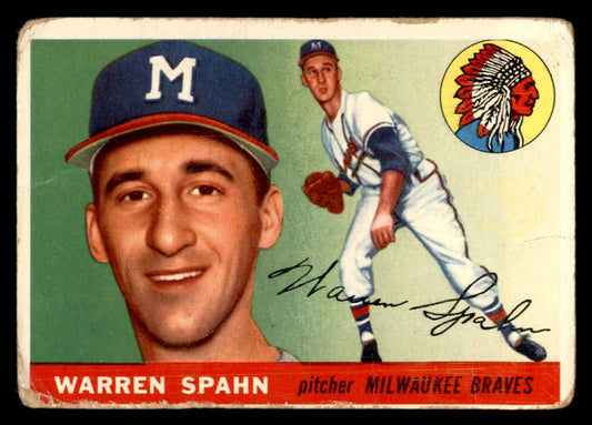 1955 Topps Baseball #031 Warren Spahn Braves GD-VG 548888
