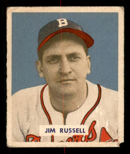 1949 Bowman Baseball #235 Jim Russell Braves VG-EX 549103