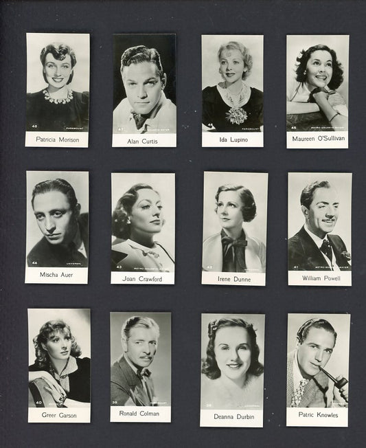 1940 Bridgewater Film Stars Series 8 Complete Set 549131