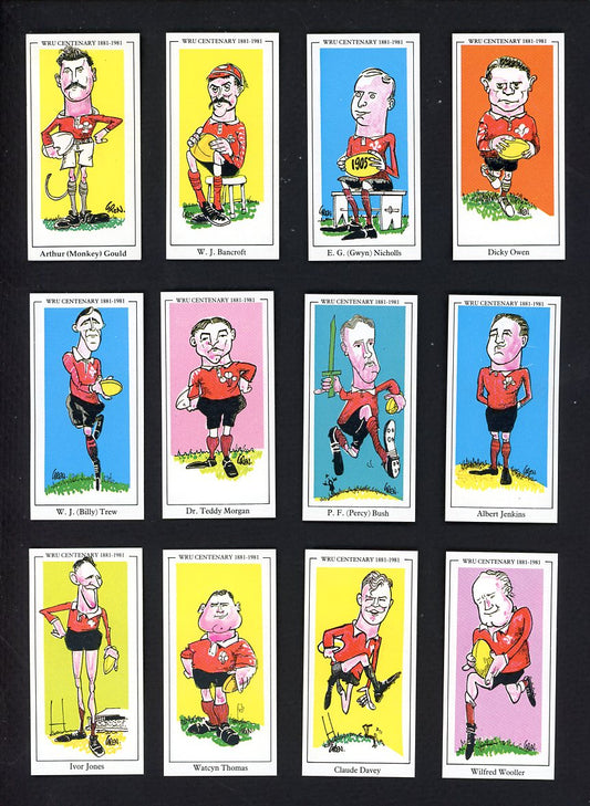 1980 Welsh Rugby Union Greats Complete Set 549144