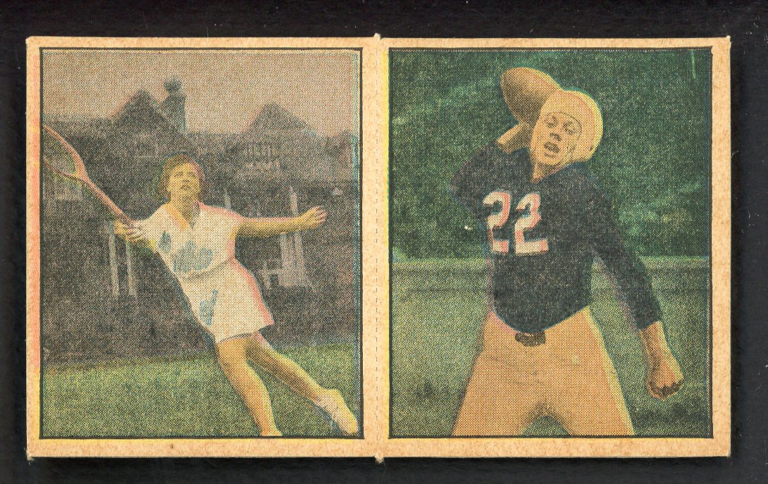 1951 Berk Ross Panel Margaret Dupont Charlie Justice EX-MT 549407