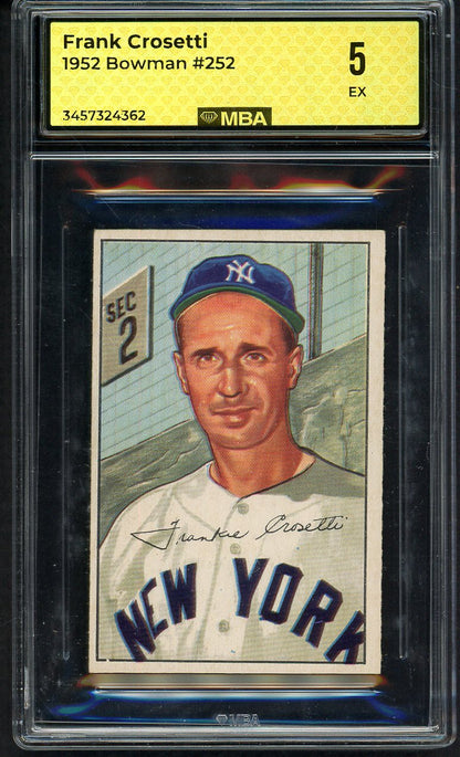 1952 Bowman Baseball #252 Frank Crosetti Yankees MBA 5 EX 549614