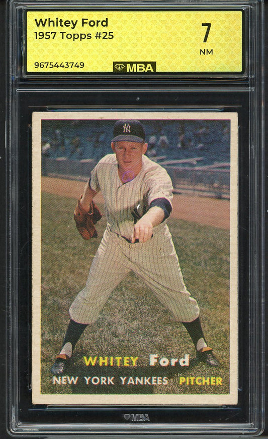 1957 Topps Baseball #025 Whitey Ford Yankees MBA 7 NM 549664