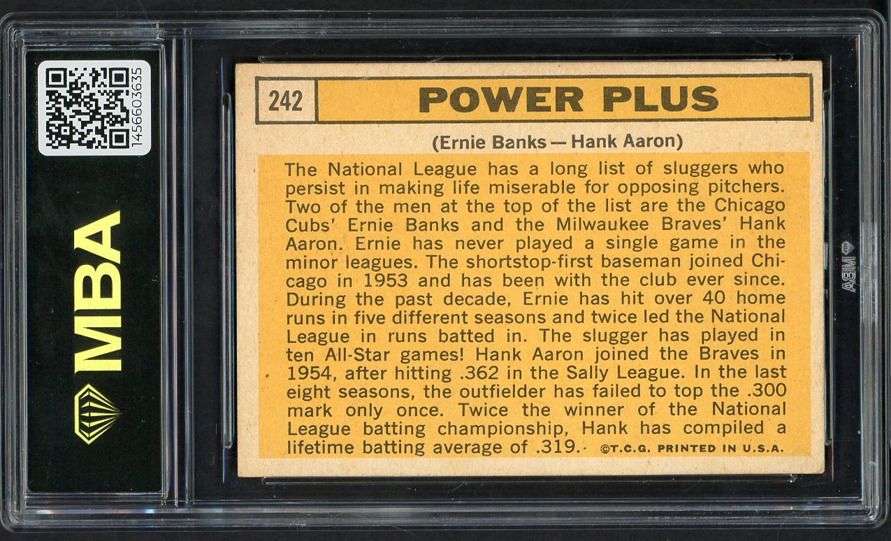 1963 Topps Baseball #242 Hank Aaron Ernie Banks MBA 5 EX 549686