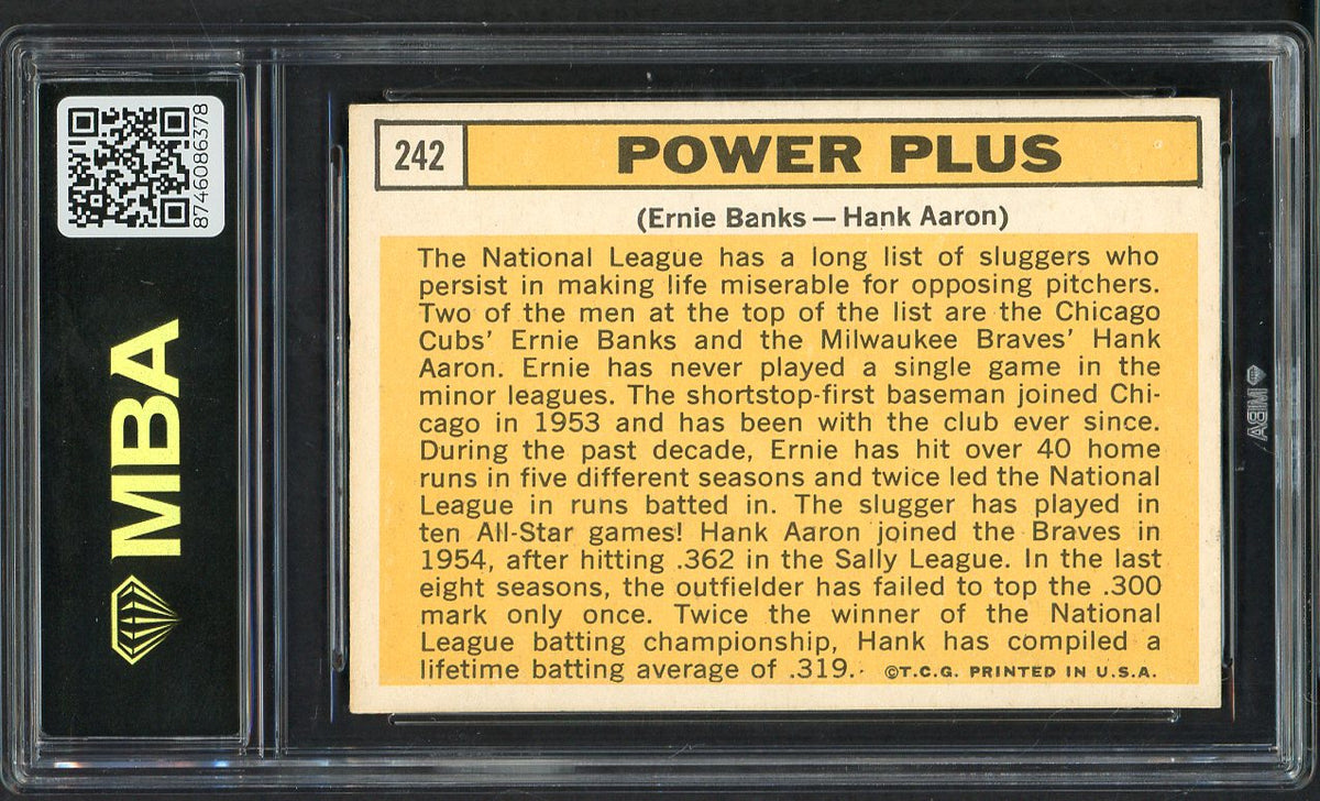 1963 Topps Baseball #242 Hank Aaron Ernie Banks MBA 5 EX 549698