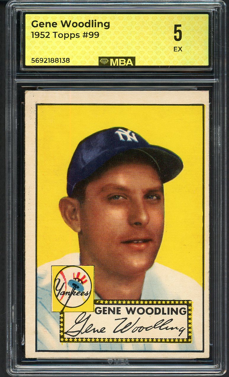 1952 Topps Baseball #099 Gene Woodling Yankees MBA 5 EX 549726