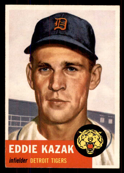 1953 Topps Baseball #194 Eddie Kazak Tigers NR-MT 549780
