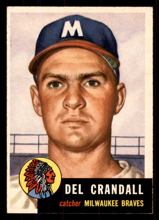 1953 Topps Baseball #197 Del Crandall Braves NR-MT 549782