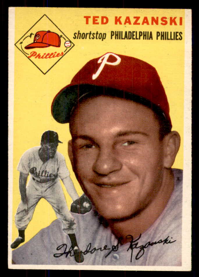1954 Topps Baseball #078 Ted Kazanski Phillies NR-MT 549804