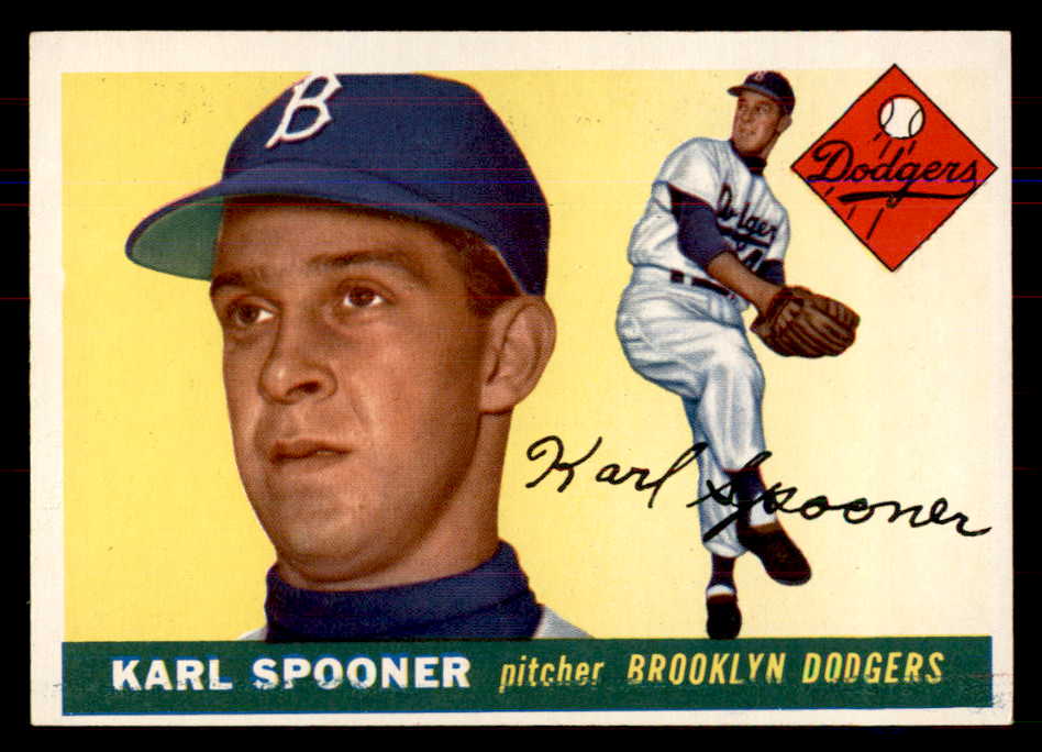 1955 Topps Baseball #090 Karl Spooner Dodgers NR-MT 549879