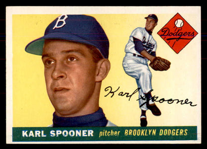 1955 Topps Baseball #090 Karl Spooner Dodgers NR-MT 549879