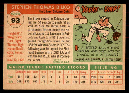 1955 Topps Baseball #093 Steve Bilko Cubs NR-MT 549881