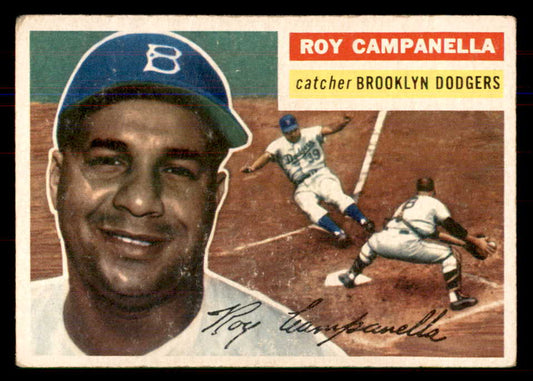 1956 Topps Baseball #101 Roy Campanella Dodgers VG Gray 549940