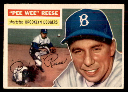 1956 Topps Baseball #260 Pee Wee Reese Dodgers EX 549981
