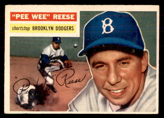 1956 Topps Baseball #260 Pee Wee Reese Dodgers EX 549981