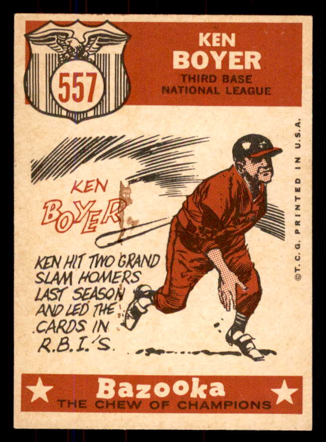 1959 Topps Baseball #557 Ken Boyer A.S. Cardinals NR-MT 549994