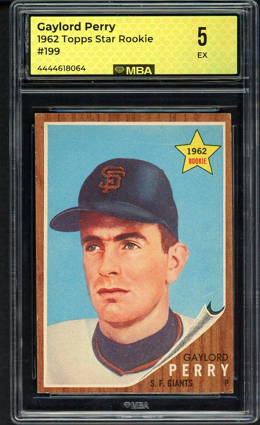 1962 Topps Baseball #199 Gaylord Perry Giants MBA 5 EX 550004