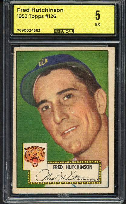 1952 Topps Baseball #126 Fred Hutchinson Tigers MBA 5 EX 550017