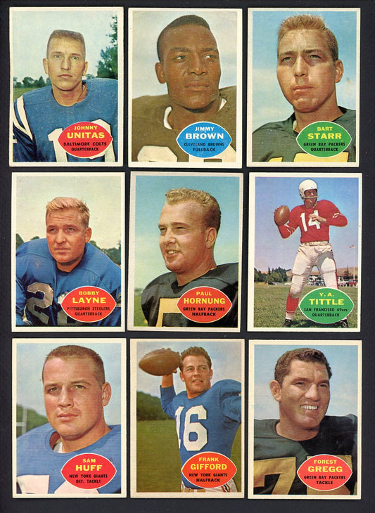 1960 Topps Football Complete Set EX-MT Brown Unitas Starr 550051