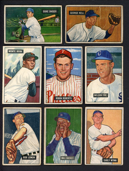 1951 Bowman Baseball Near Set (-3) VG Williams Ford Feller 550053