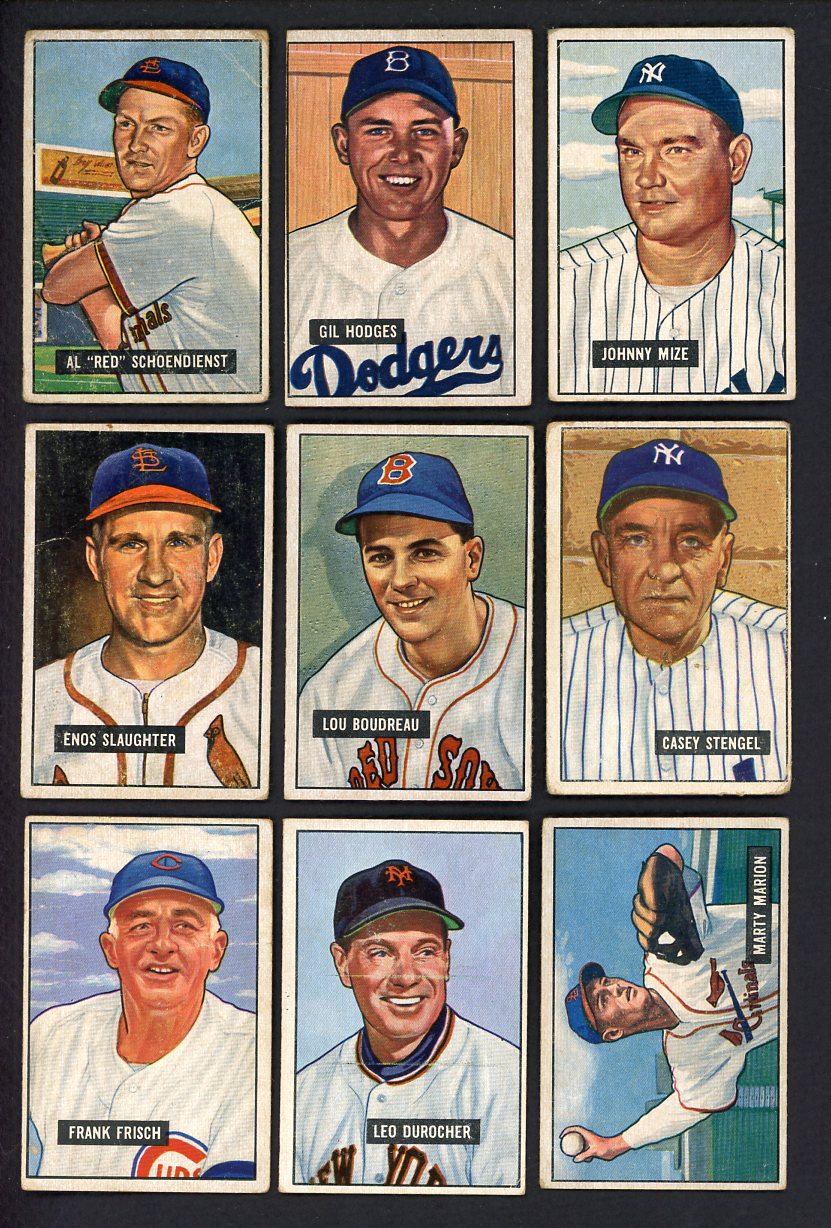 1951 Bowman Baseball Near Set (-3) VG Williams Ford Feller 550053