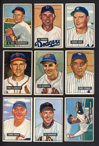 1951 Bowman Baseball Near Set (-3) VG Williams Ford Feller 550053