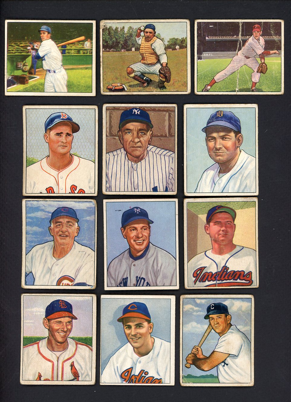 1950 Bowman Baseball Near Set (-2) VG+ Spahn Berra Feller 550054