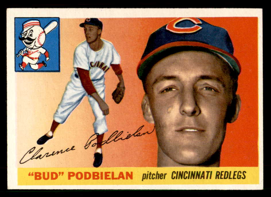 1955 Topps Baseball #153 Bud Podbielan Reds EX-MT 550098