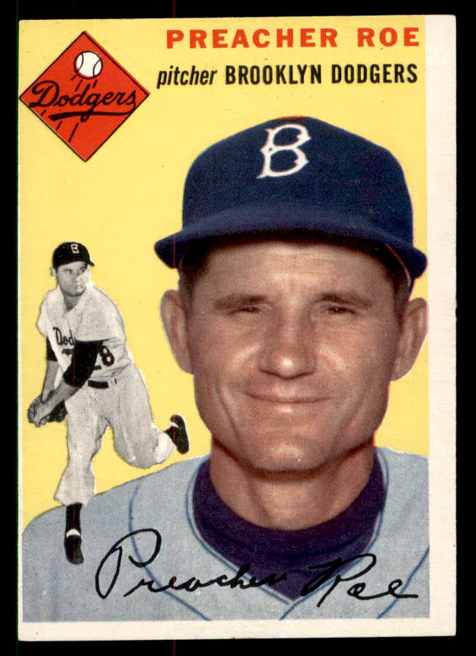 1954 Topps Baseball #014 Preacher Roe Dodgers EX-MT 550113