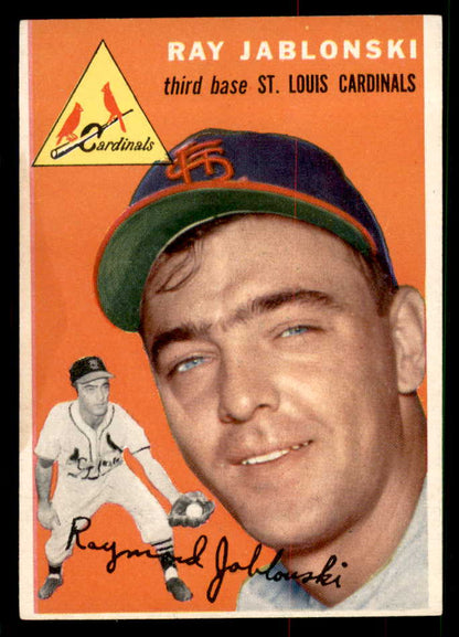 1954 Topps Baseball #026 Ray Jablonski Cardinals EX-MT 550118