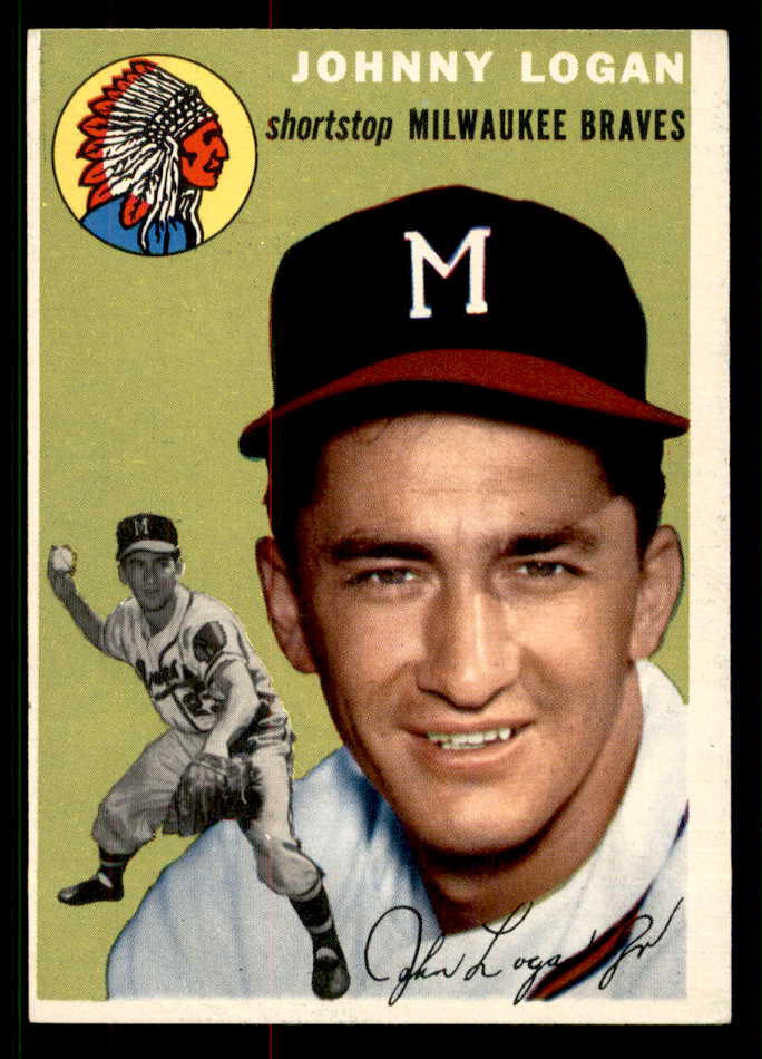1954 Topps Baseball #122 Johnny Logan Braves EX-MT 550133