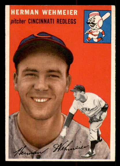 1954 Topps Baseball #162 Herman Wehmeier Reds EX-MT 550147