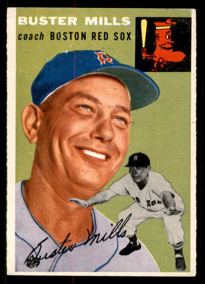 1954 Topps Baseball #227 Buster Mills Red Sox EX-MT 550163