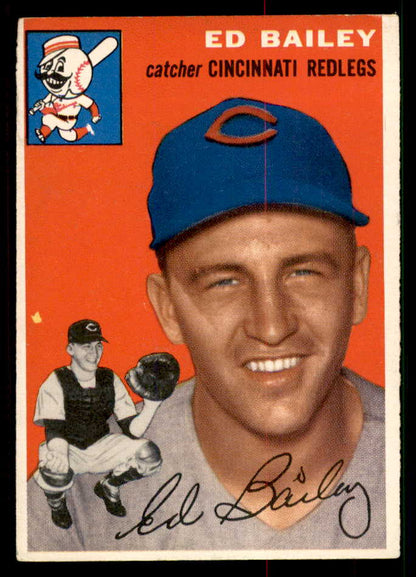 1954 Topps Baseball #184 Ed Bailey Reds EX-MT 550180