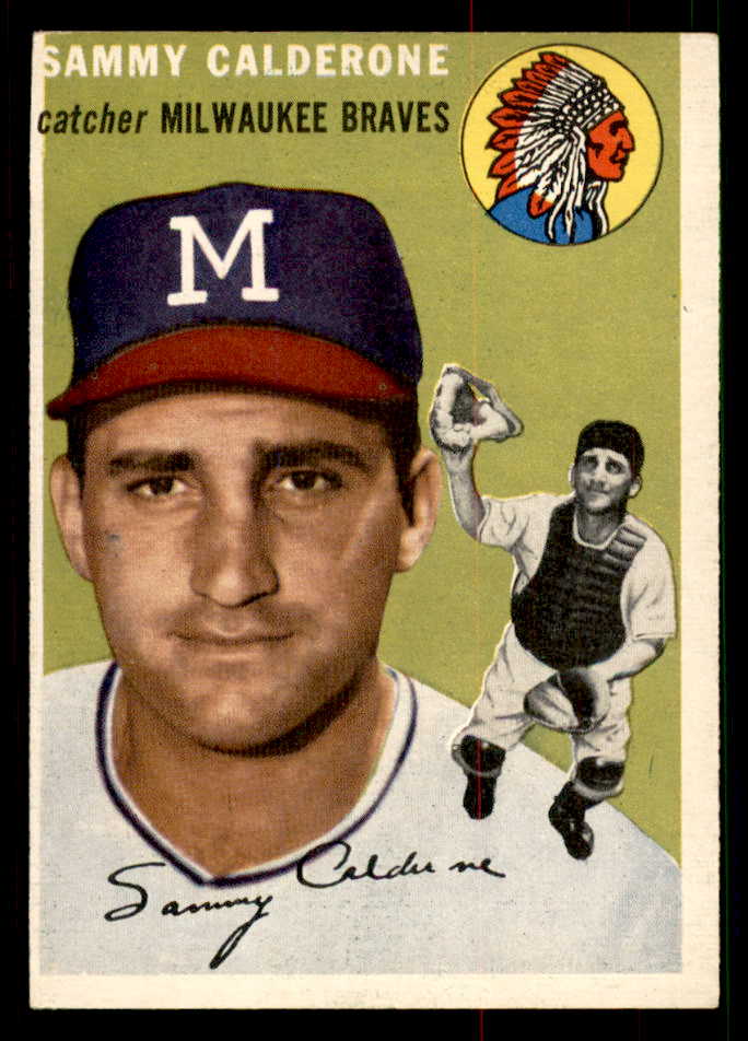 1954 Topps Baseball #068 Sammy Calderone Braves EX-MT 550196