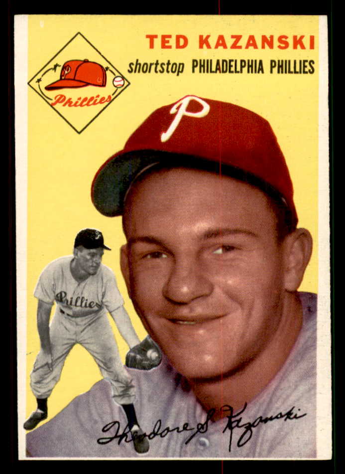 1954 Topps Baseball #078 Ted Kazanski Phillies EX-MT 550203