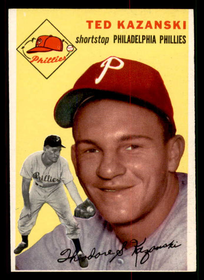 1954 Topps Baseball #078 Ted Kazanski Phillies EX-MT 550203