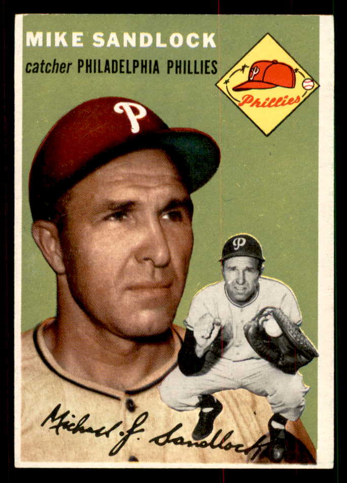 1954 Topps Baseball #104 Mike Sandlock Phillies EX-MT 550216