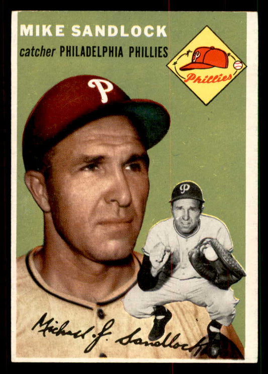 1954 Topps Baseball #104 Mike Sandlock Phillies EX-MT 550216
