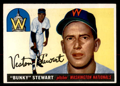1955 Topps Baseball #136 Bunky Stewart Senators EX-MT 550231