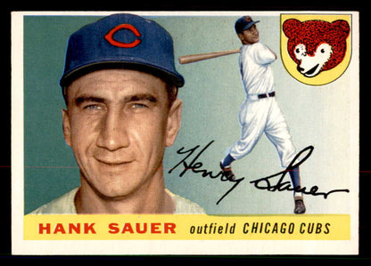 1955 Topps Baseball #045 Hank Sauer Cubs EX-MT 550240